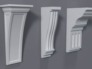 corbels collection -1 - 25 pieces Modello 3D
