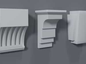 corbels collection -1 - 25 pieces Modello 3D