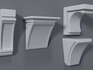 corbels collection -1 - 25 pieces Modello 3D