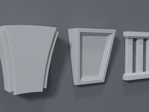 corbels collection -1 - 25 pieces Modello 3D