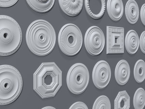 rosettes collection -1 - 30 pieces 3D-Modell