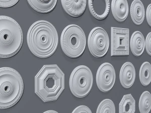 rosettes collection -1 - 30 pieces 3D Model