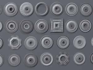 rosettes collection -1 - 30 pieces 3D-Modell