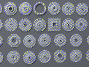 rosettes collection -1 - 30 pieces 3D-Modell
