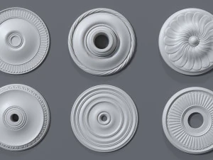 rosettes collection -1 - 30 pieces 3D Model