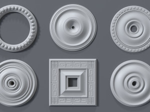 rosettes collection -1 - 30 pieces 3D-Modell