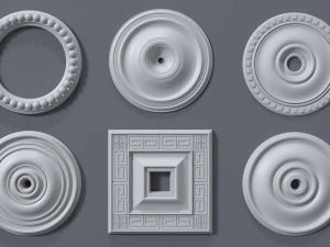 rosettes collection -1 - 30 pieces 3D Model