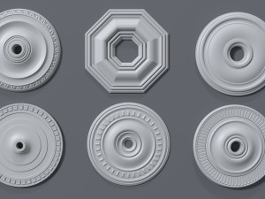 rosettes collection -1 - 30 pieces 3D-Modell