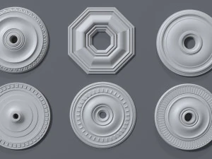 rosettes collection -1 - 30 pieces 3D Model