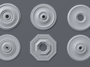 rosettes collection -1 - 30 pieces 3D-Modell