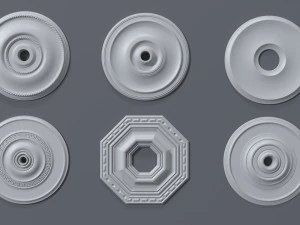 rosettes collection -1 - 30 pieces 3D Model