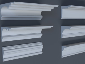 cornice collection - 1 - 50 pieces 3D Model