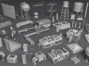 building roof collection - 3 - 40 pieces Modelo 3D