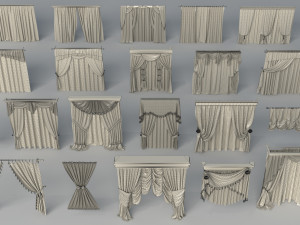 curtains - part - 2 - 22 pieces 3D 模型