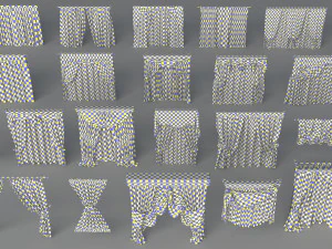 curtains - part - 2 - 22 pieces 3D Model
