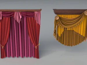 curtains - part - 2 - 22 pieces 3D Model