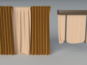 curtains - part - 2 - 22 pieces 3D 模型