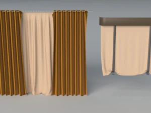curtains - part - 2 - 22 pieces 3D Model