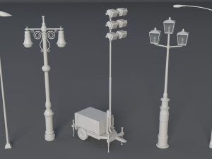 Street collection 1 - 60 pieces 3D Модель