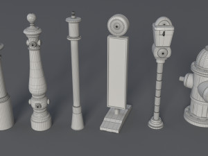 Street collection 1 - 60 pieces 3D Модель