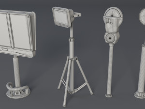 street collection 2 - 60 pieces Modèle 3D