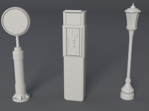street collection 2 - 60 pieces Modèle 3D