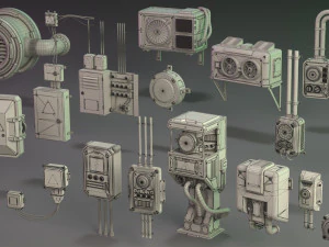 wall electric props 1 - 20 pieces 3D Model