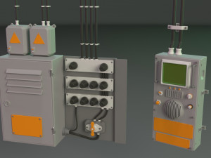 wall electric props 1 - 20 pieces Modello 3D