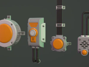 wall electric props 1 - 20 pieces 3D Model