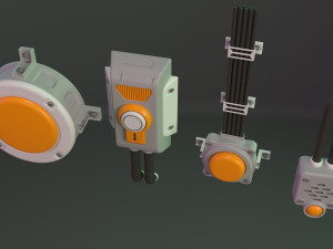 wall electric props 1 - 20 pieces Modello 3D