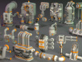 wall tube mechanism props 1 - 20 pieces 3D Модель