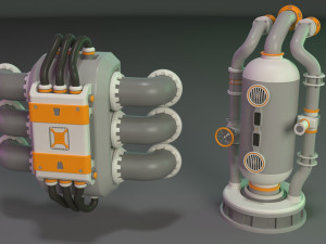 wall tube mechanism props 1 - 20 pieces Modelo 3D