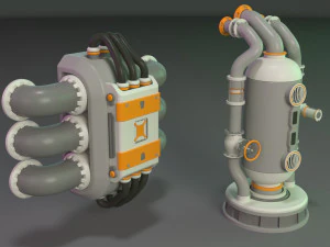 wall tube mechanism props 1 - 20 pieces 3D Model