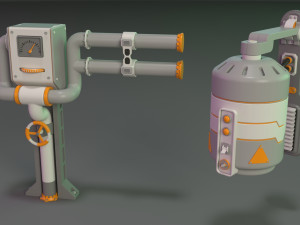 wall tube mechanism props 1 - 20 pieces Modelo 3D
