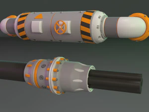 wall tube mechanism props 1 - 20 pieces 3D Model