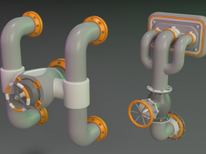 wall tube mechanism props 1 - 20 pieces Modelo 3D