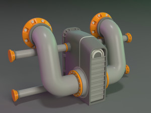 wall tube mechanism props 1 - 20 pieces Modelo 3D
