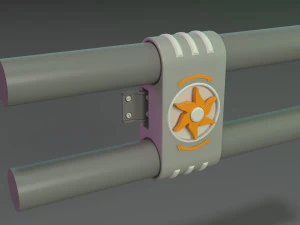 wall tube mechanism props 1 - 20 pieces 3D Model