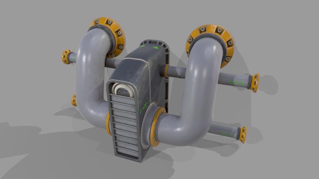 prosp 1 from wall tube mechanism props Modelo 3D .c4d .max .obj .3ds .fbx .stl .blend 