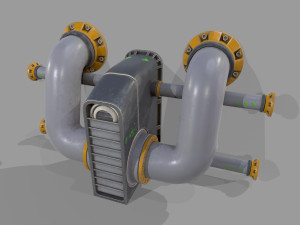 prosp 1 from wall tube mechanism props 3D Model