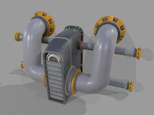prosp 1 from wall tube mechanism props 3D 模型