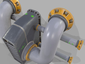 prosp 1 from wall tube mechanism props Modelo 3D
