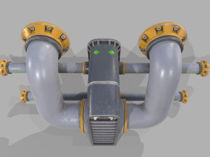 prosp 1 from wall tube mechanism props Modelo 3D