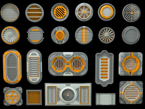 industrial kitbash-1 - 30 pieces 3D Model