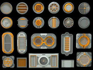 industrial kitbash-1 - 30 pieces 3D Model