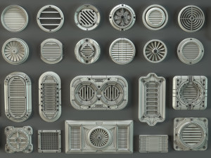 industrial kitbash-1 - 30 pieces 3D Model