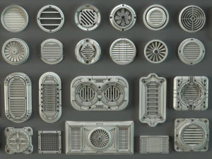 industrial kitbash-1 - 30 pieces 3D Model