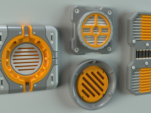 industrial kitbash-1 - 30 pieces 3D Model