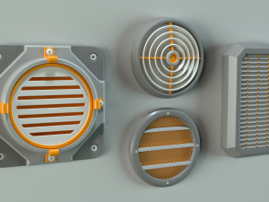industrial kitbash-1 - 30 pieces 3D Model
