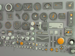 industrial kitbash - 2 - 105 pieces 3D Model